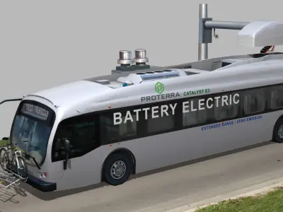 Proterra electric 40 Foot Transit Vehicle Extended Low-poly 3D model