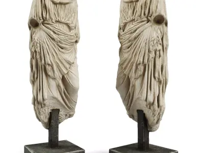 Athena sculpture standing 3D model