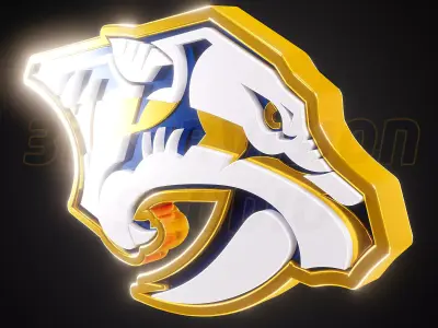 Nashville Predators logo - Cinematic - 3D print 3D model