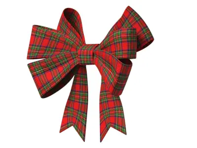 Christmas Bow Ribbon 61 Low-poly 3D model