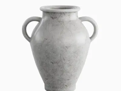 Antique Marble Garden Vase 02 Low-poly 3D model