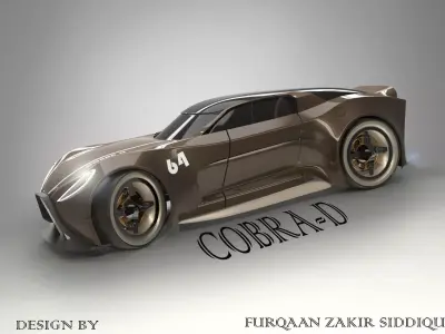 cobra d concept car Low-poly 3D model