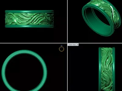 engagement rings - wedding rings 3D print model
