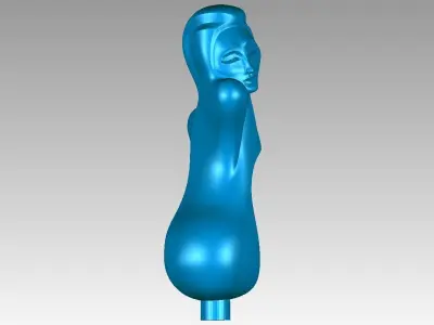 3D print and CNC girl sculpture Free 3D print model