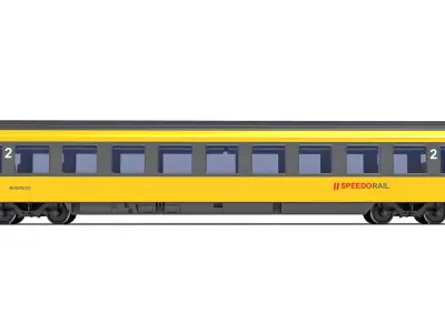 Passenger Train Car 3D model
