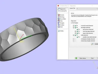 Wedding Band Hammered  3D print model