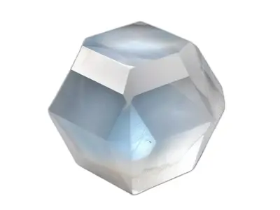 Iridescent Faceted Crystal Gemstone Low-poly 3D model