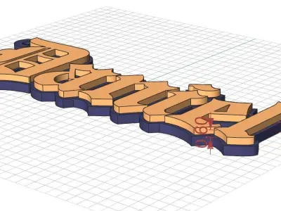 Name necklace Daniel 3D print model