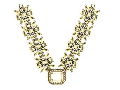 beautiful Tops pendant earring neckless 3D print model