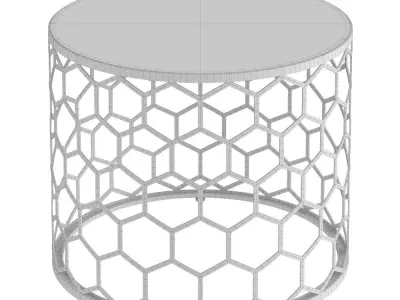Allan Copley Designs Melissa Round Glass Top End Table 3D model