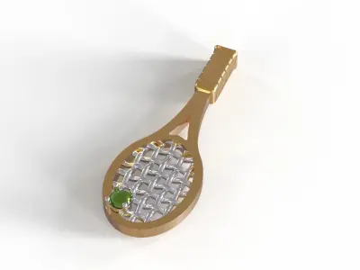 Tennis racquet 3D print model