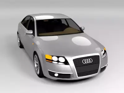 AUDI A6 2004 LOWPOLY Low-poly 3D model