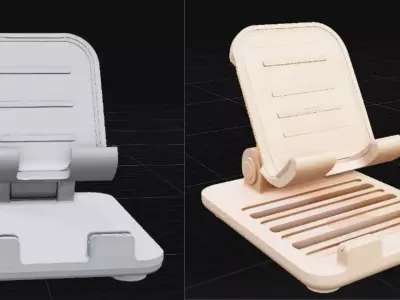Phone Stand  Smartphone Holder Two Model Pack  3D Print Model 3D print model
