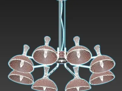 ambrella-light-traditional-tr9084 chandelier made of brass an... 3D model