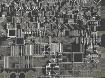 Balinese Wall Decorative Traditional Architecture Element 3D model