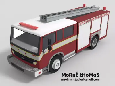 Cape Town Fire Engine Free 3D model