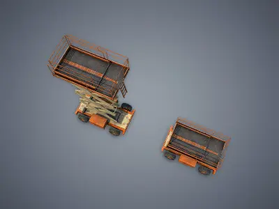 Scissor Lift Low-poly 3D model