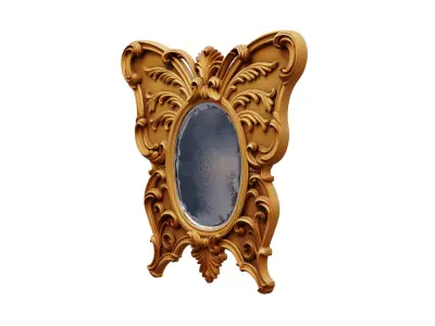 carved frame mirror cnc and 3d printing02 3D print model