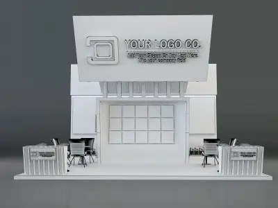  Booth Exhibition Stand a642 3D model
