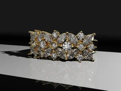 WEDDING LUXURY RING  3D print model