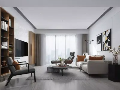 Living room interior 3D model