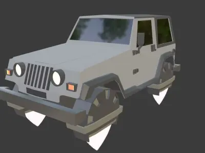 Low Poly Jeep Vehicles 3D model