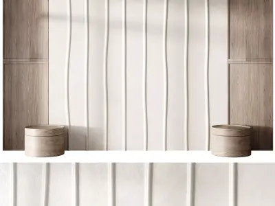 Headboard wall panel 005 3D model