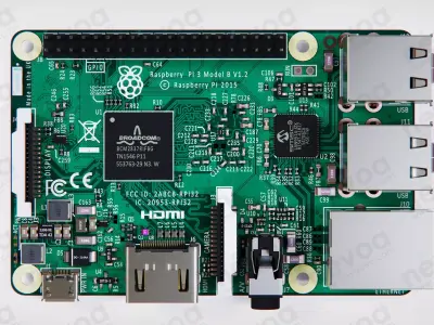 Single-board computers - Raspberry Pi 3 Model B - Raspberry Pi 3D model