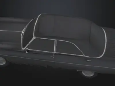 Stylized Vintage Car  Low-poly 3D model