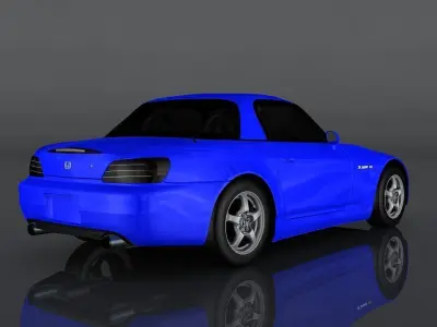 Honda S2000 Low-poly 3D model