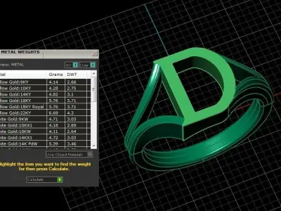 Jewelry Alphabet Ring  D 3D print model