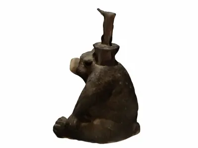 Bear Themed Soap Bottle Dispenser Photoscan Low-poly 3D model