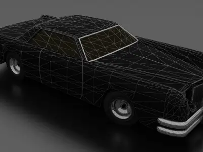 Evil car from The Car movie  Low-poly 3D model