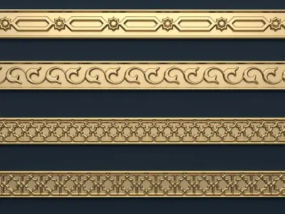 8 Decorative Onlays Collection 3D model 3D model