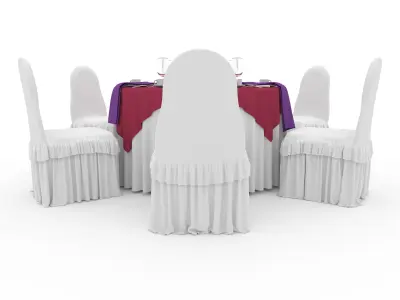 Banquet Table and Chair 39 3D model