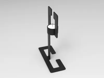 Asian Candleholder Low-poly 3D model