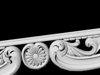 carved mirror 3D model 3