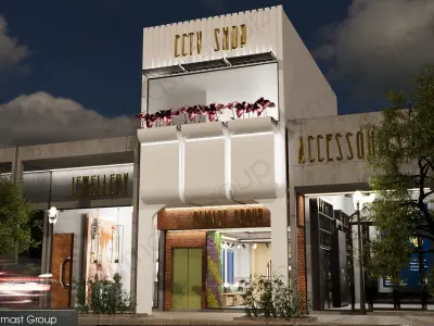 Shop Design Collection-Exterior and Interior 3D model