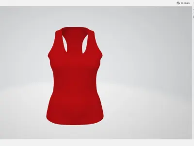 Classic Women Sport Top Women Workout Tank Top 3D model