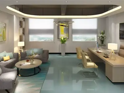 Kindergarden Classroom and Playground Hall 3D model