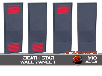 Death Star Wall Panel - I - 1-18 scale  Kenner Hasbro Free 3D print model