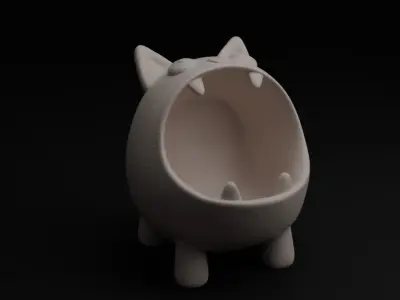 Hungry Cat Vase 3D print model