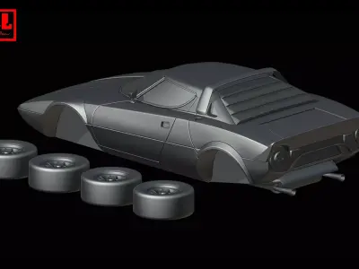 Lancia Stratos HF Stradale 1973-1978 3D print model