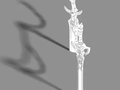 Stone Town Magic Cave - Sword - Iron Chain 01 3D model