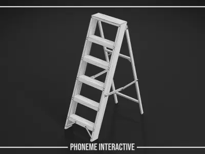 Ladder Model - Game Ready Asset with 3 LODs and 4K PBR Textures Low-poly 3D model