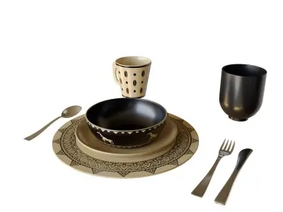 African Plates 3D model