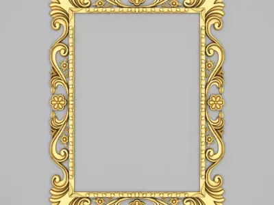 Classic Frame Mirror 001 3D model