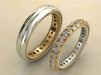 Couple ring 3D Model  3D print model