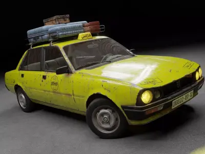 PEUGEOT 505 St 1981 taxi 3D model