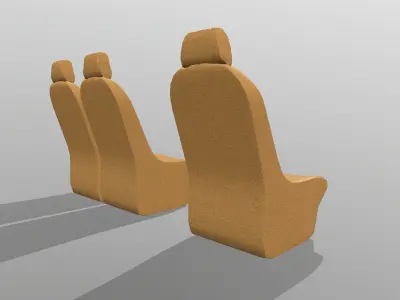 Truck Seats Low-poly 3D model